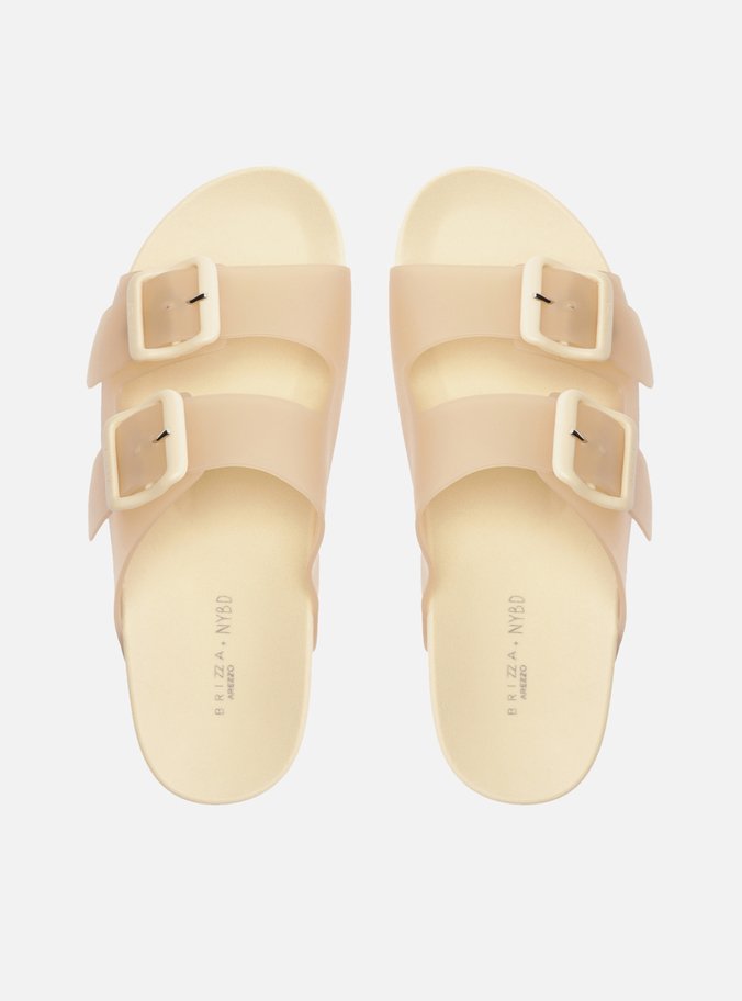 Chinelo Slide Off-White Fivelas Brizza