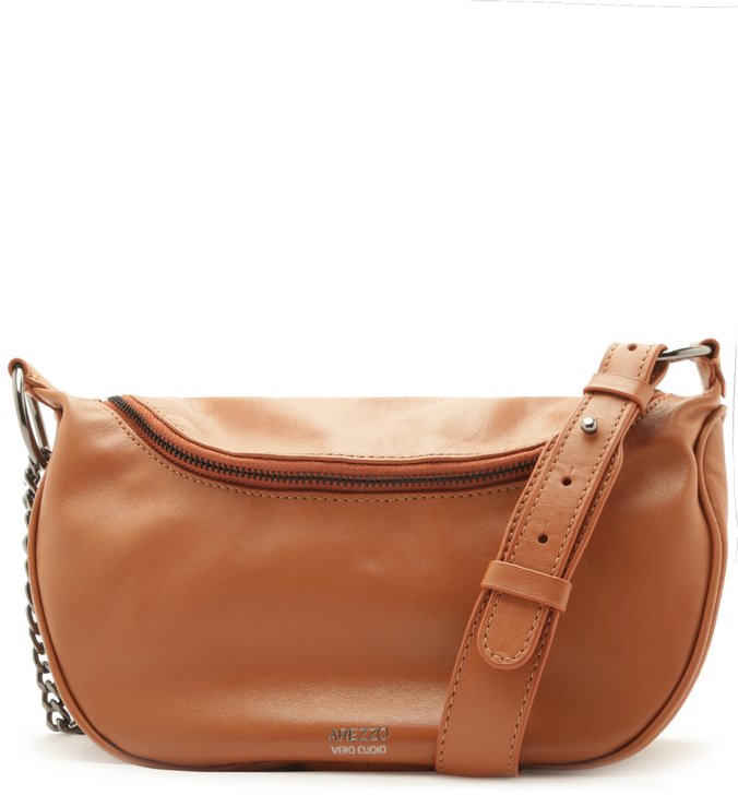 Bolsa Tiracolo Couro Caroline Grande Argila Real