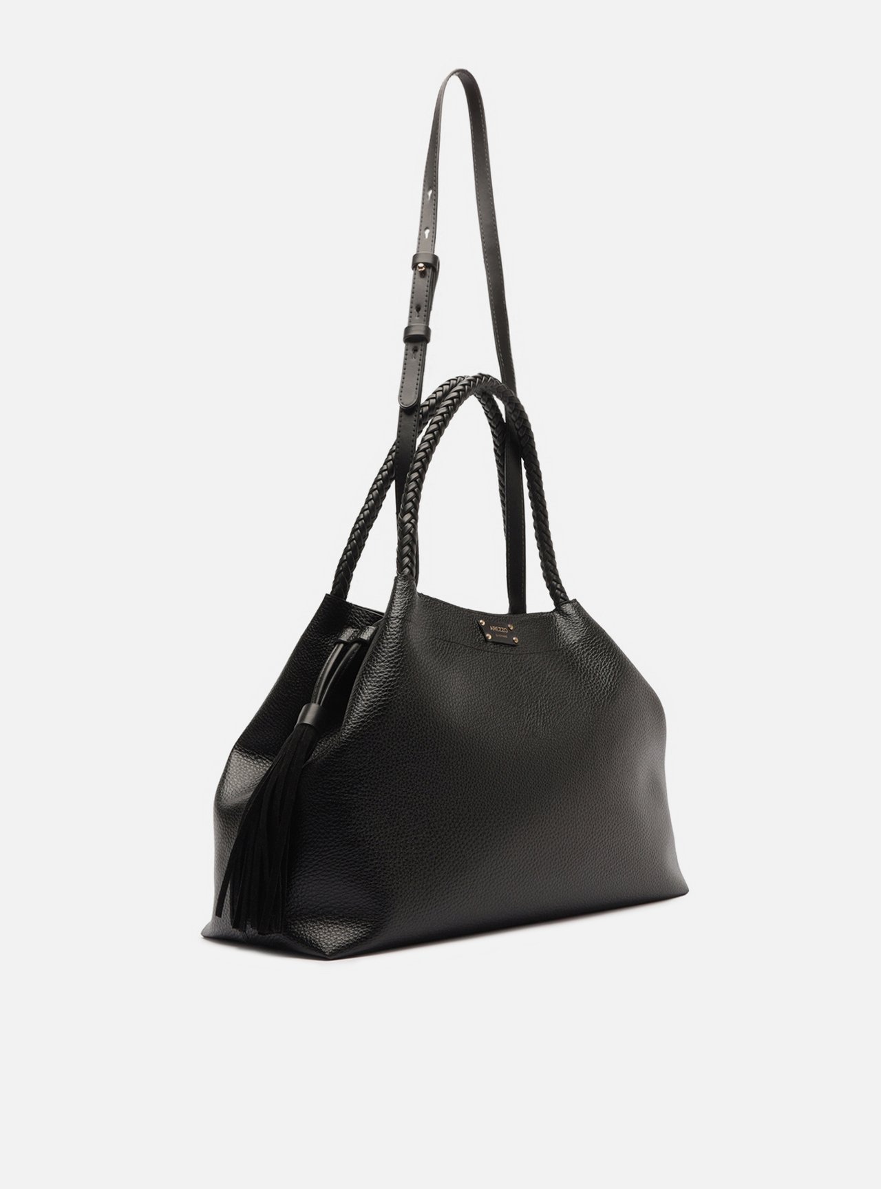 Bolsa Tote Preta Grande Tressê — foto 5