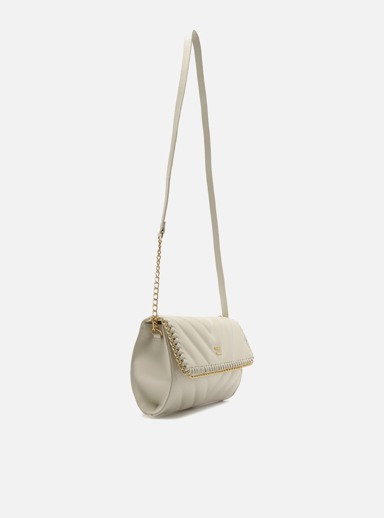 Bolsa Tiracolo Branca Média Matelassê Corrente — foto 5