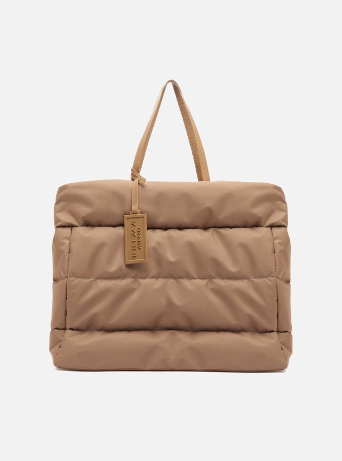 Bolsa Shopping Marrom Nylon Gigi Grande