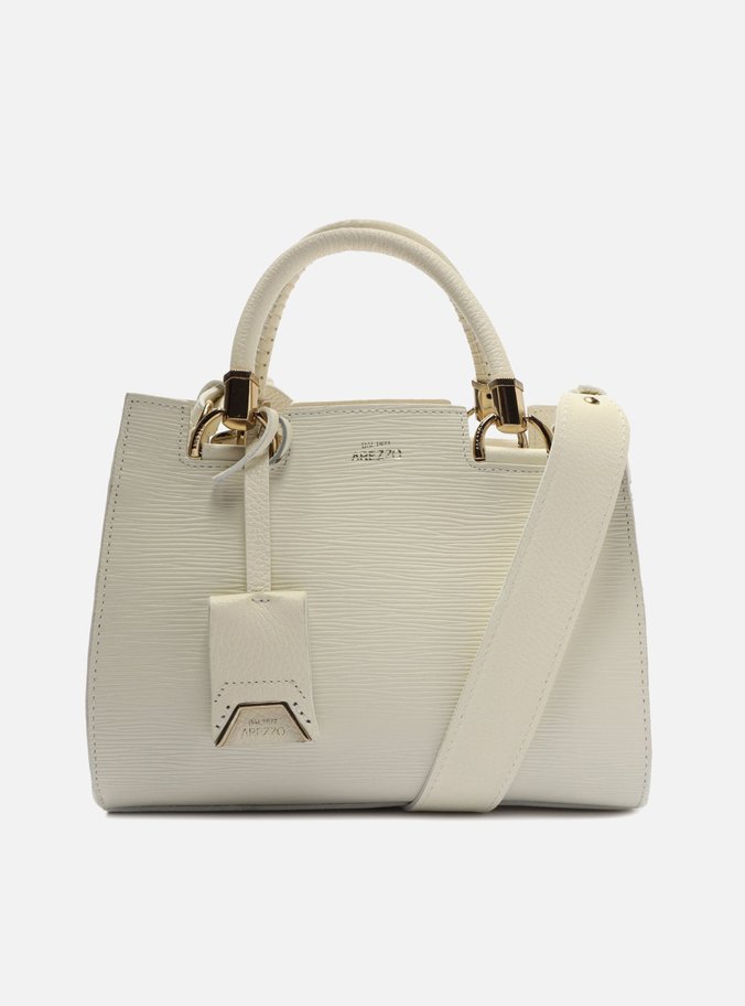 Bolsa Tote Branca Couro Abbraccio Média