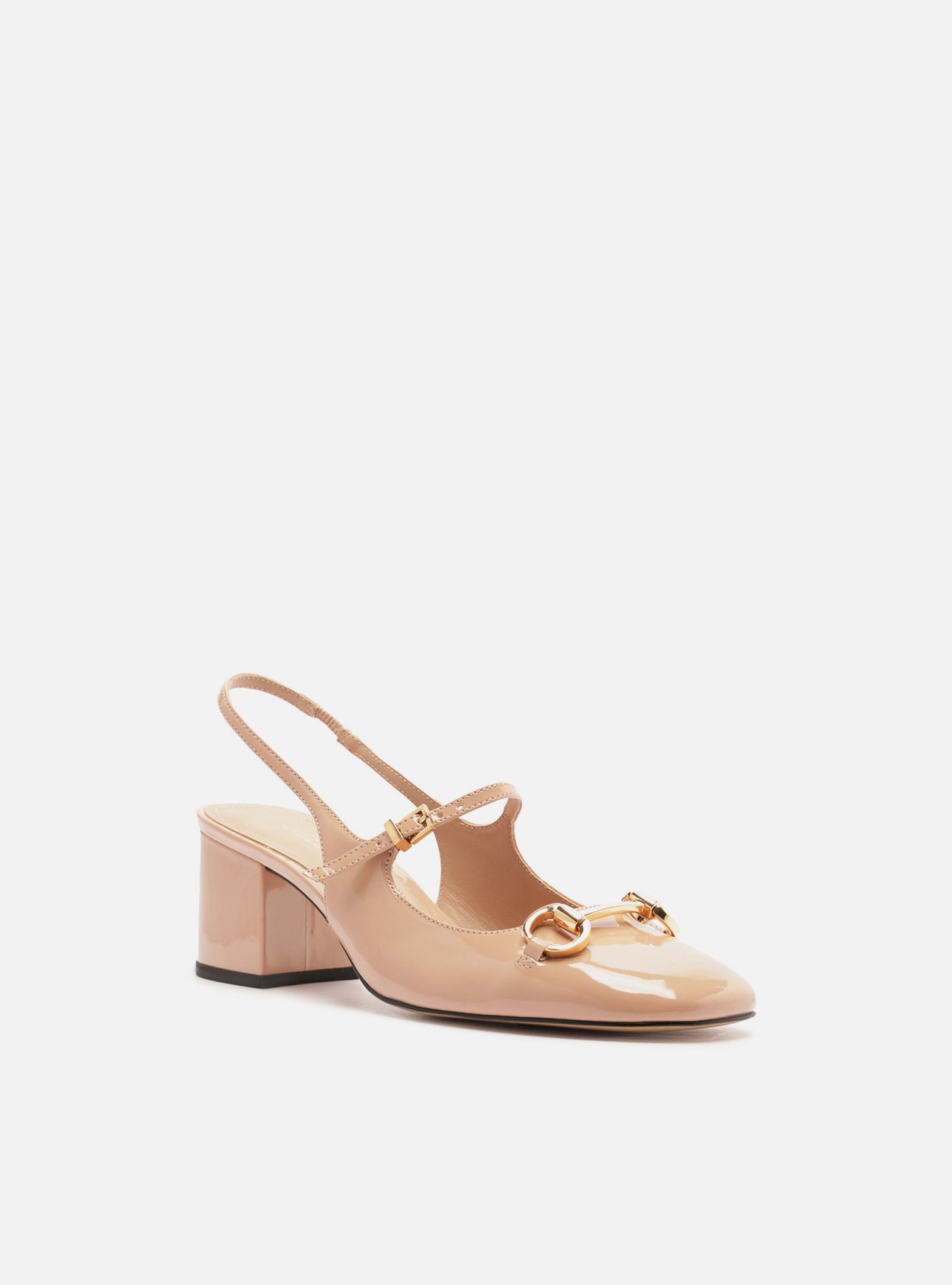 Sapato Boneca Rosa Verniz Bloco Slingback — foto 2