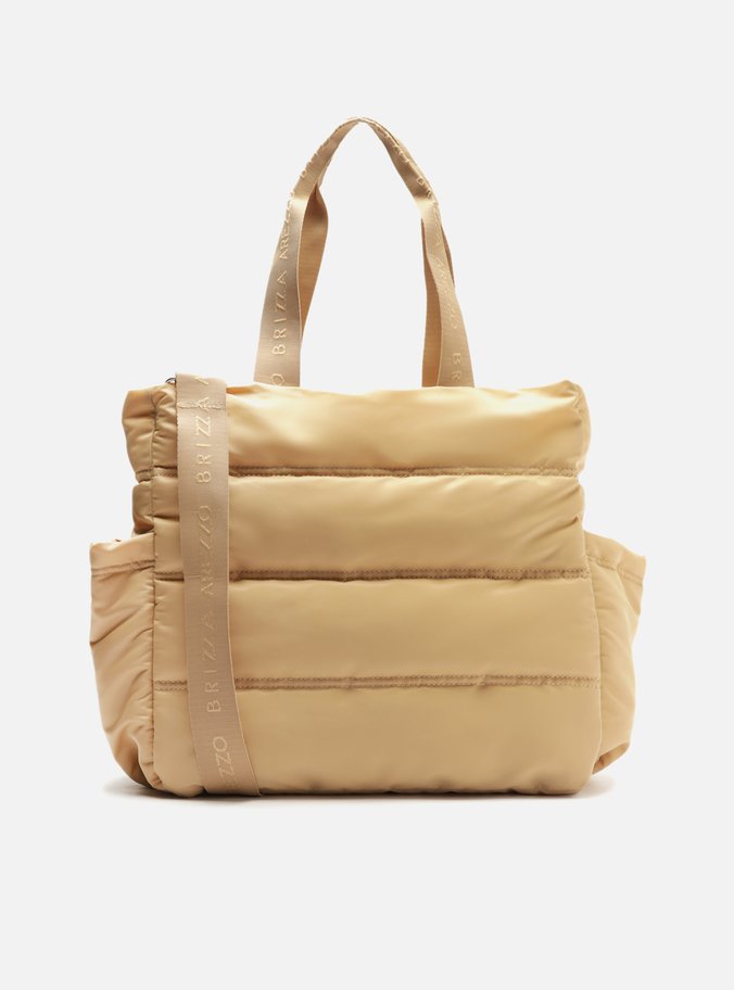 Bolsa Shopping Bege Nylon Gigi Sporty Grande