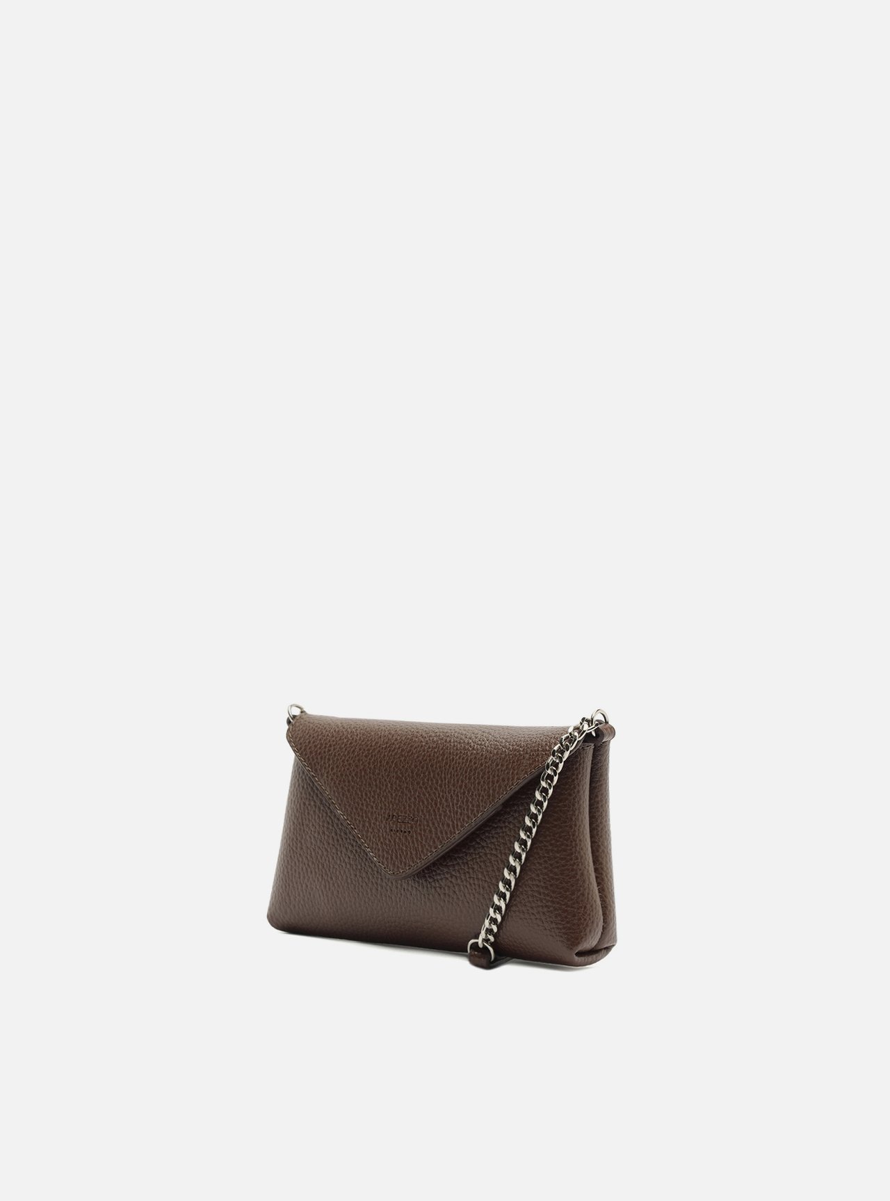 Bolsa Tiracolo Marrom Escura Giorno Pequena Envelope — foto 2