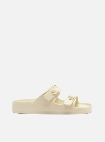 Arezzo — Sandália Papete Off White Flatform Brizza