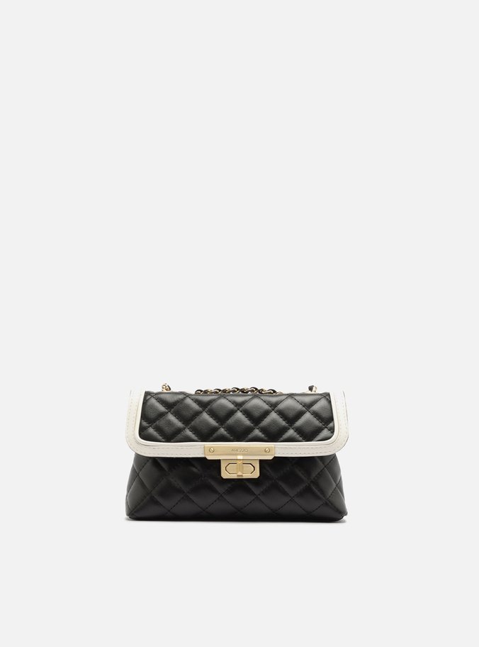 Bolsa Tiracolo Multineutra Couro Pequena Matelassê Corrente