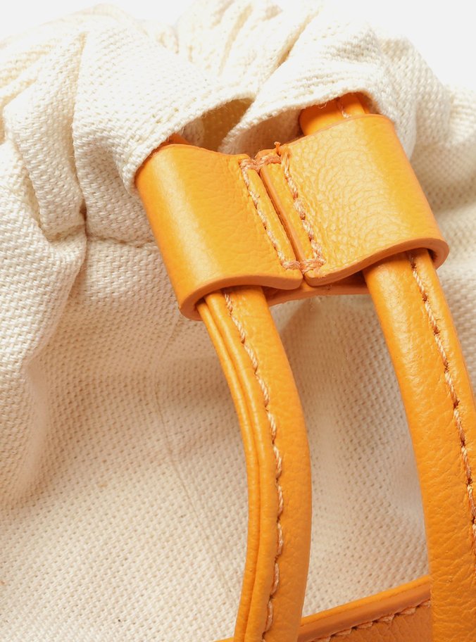 Bolsa Bucket Laranja Franjas Luci Média