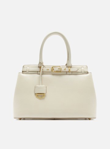Bolsa Tote Off-White Couro Grande Bag Charm Victória