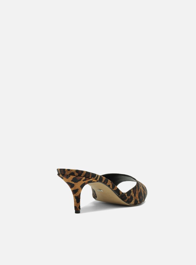 Mule Animal Print Salto Fino Tira