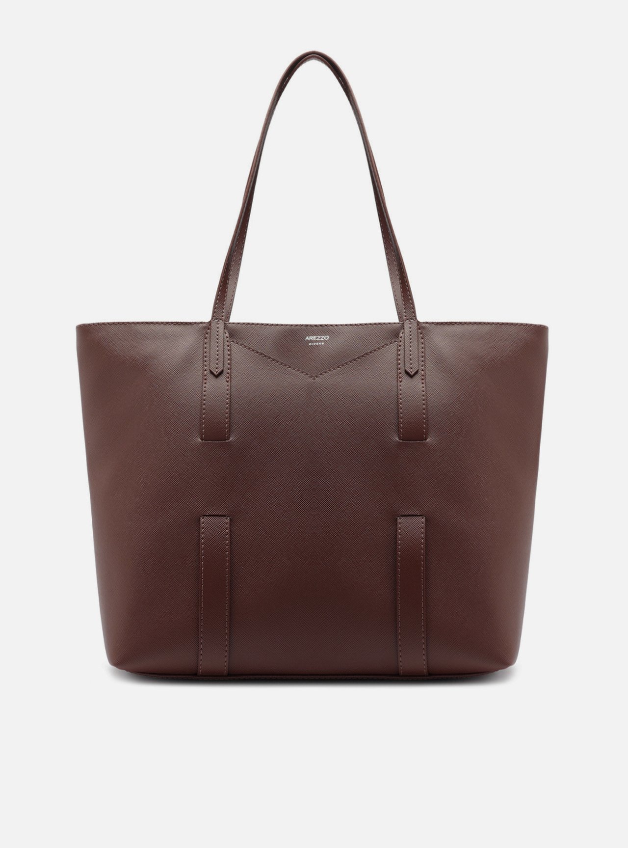 Bolsa Shopping Marrom Grande Tiras — foto 1