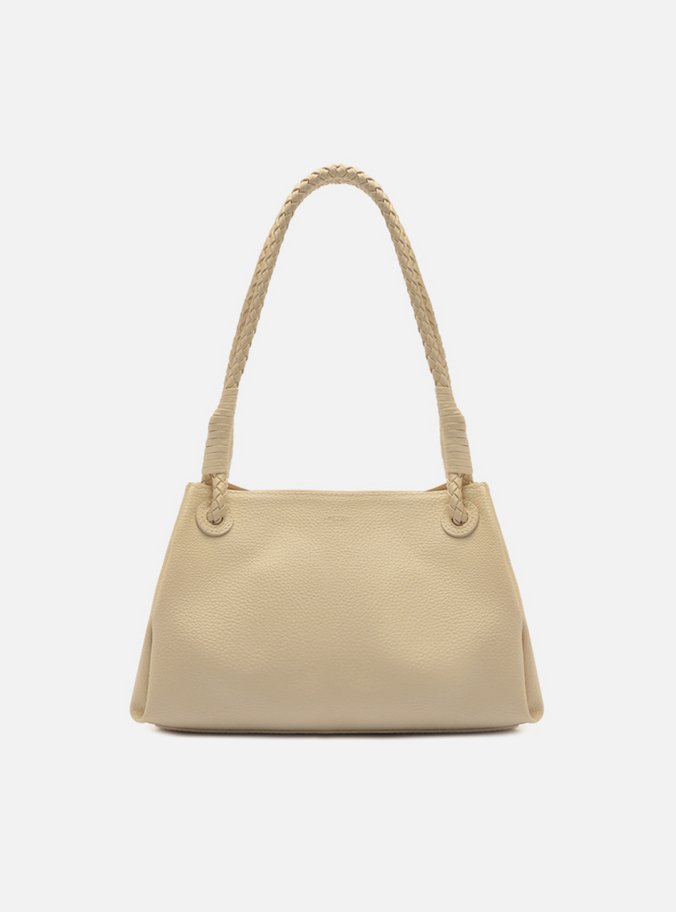 Bolsa Shoulder Branca Média Alça Trançada