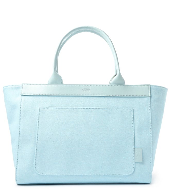 Bolsa Shopping Azul Lona Clara Grande