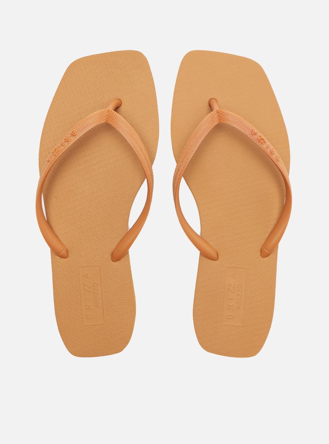 Chinelo de Dedo Laranja Ocre Básico Square Brizza