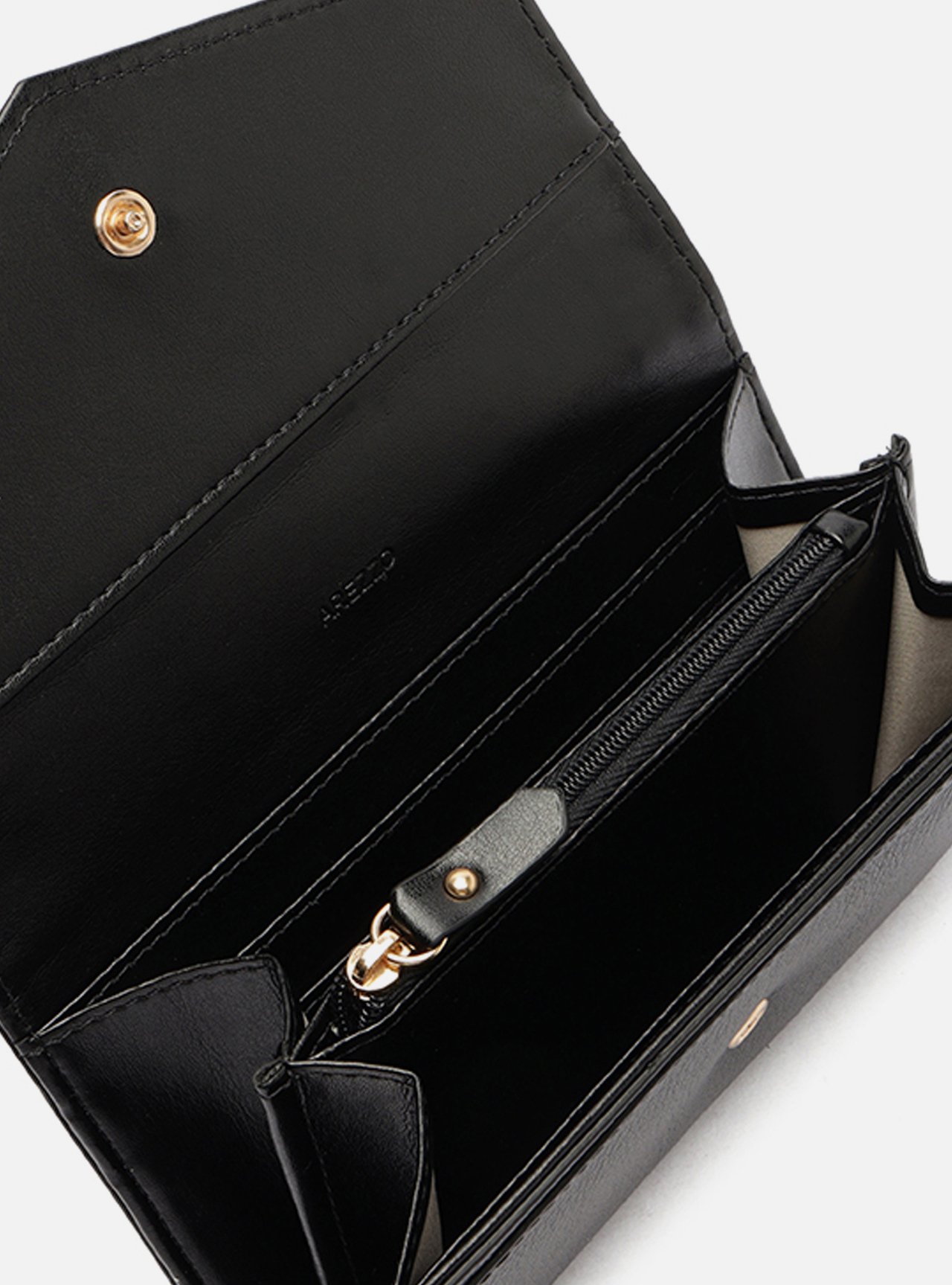 Carteira Preta Couro Média Tag Metal — foto 3