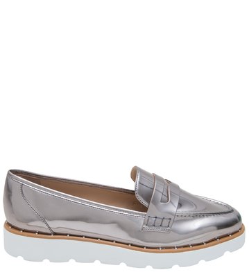 Mocassim Old Silver Flatform Sola Branca