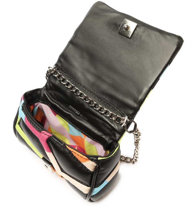 Mini Bag Tiracolo Preta Couro Color