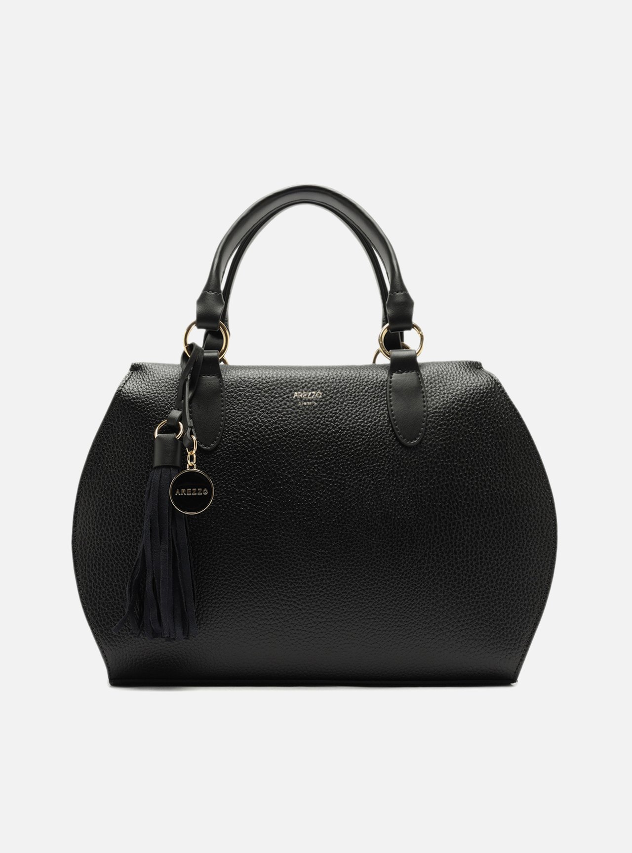Bolsa Tote Preta Grande Bag Charm Duplo — foto 1
