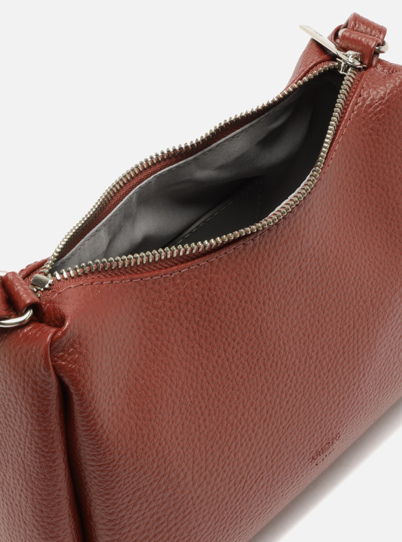 Bolsa Tiracolo Vermelha Granulada Metais — foto 4