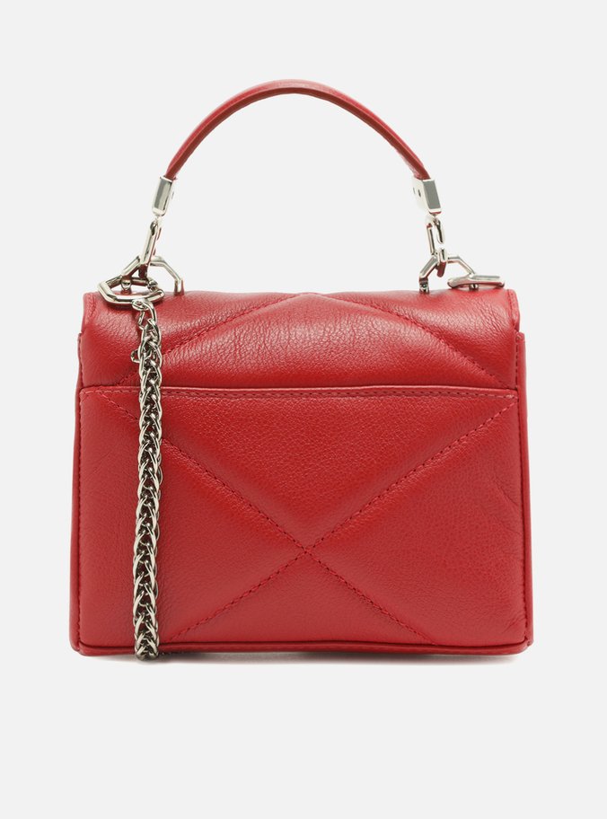 Bolsa Tiracolo Vermelha Couro Matelassê Média