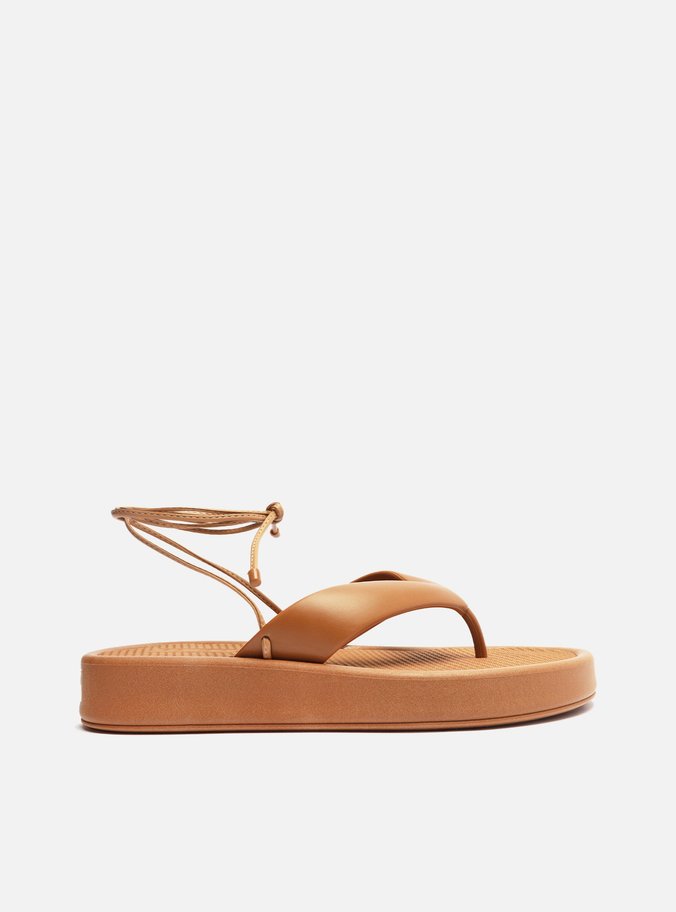 Sandália Rasteira Marrom Sunny Brizza