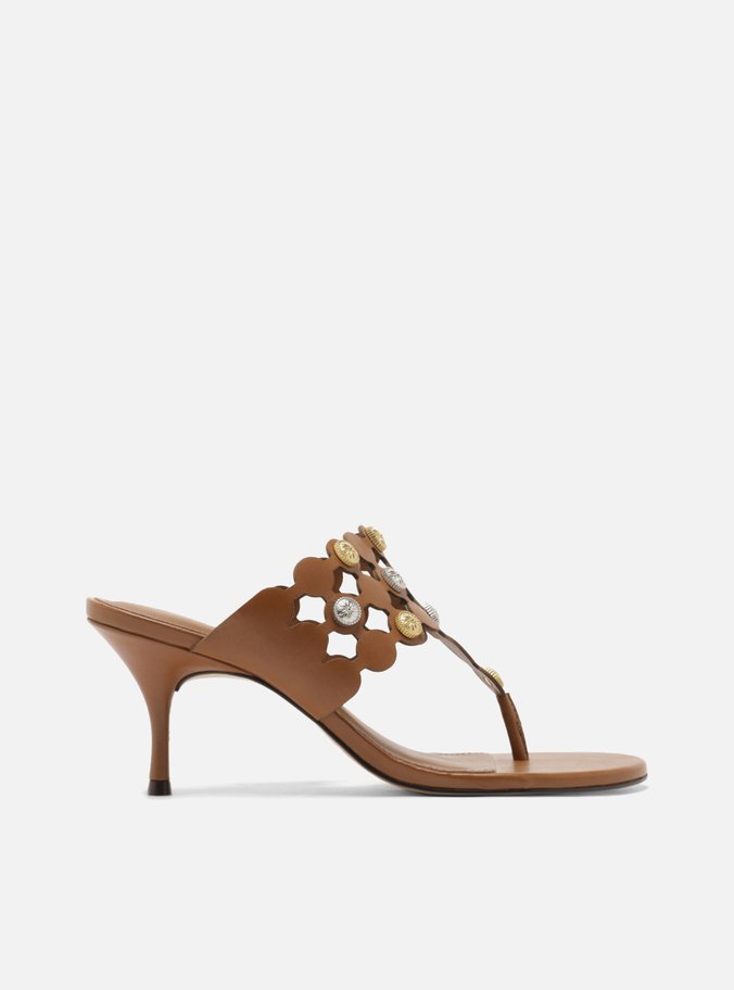 Sandália Marrom Salto Fino