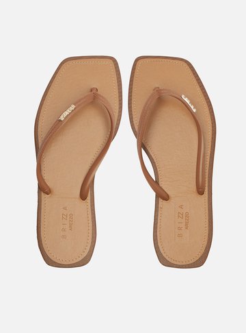 Chinelo de Dedo Marrom Recouro Square