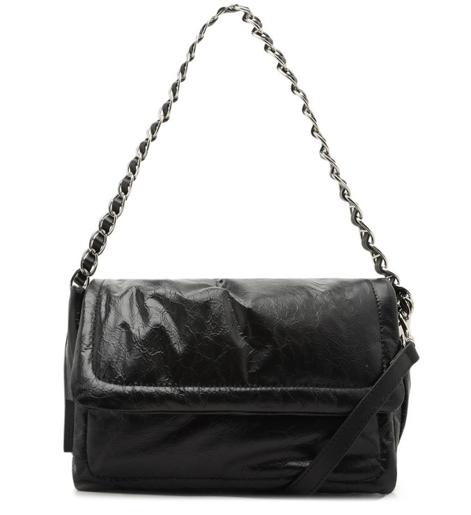 Bolsa Tiracolo Couro Zoe Média Preta