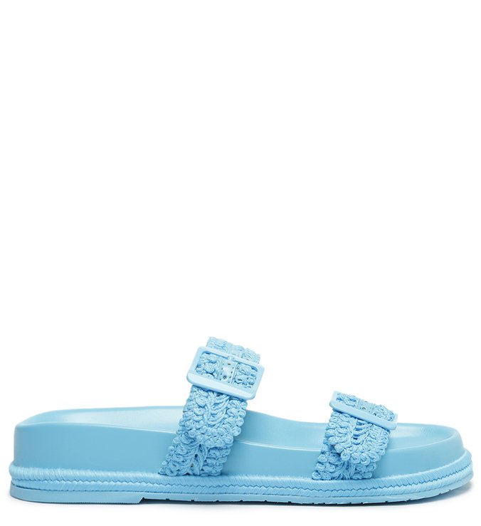 Rasteira Azul Bordada Luci