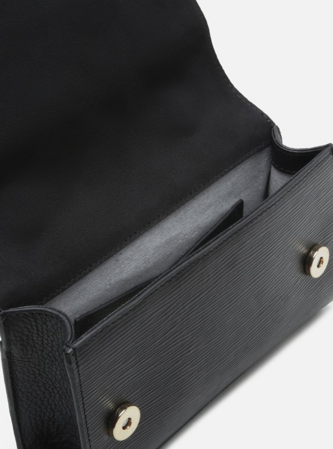 Bolsa Tiracolo Preta Couro Abraccio Pequena