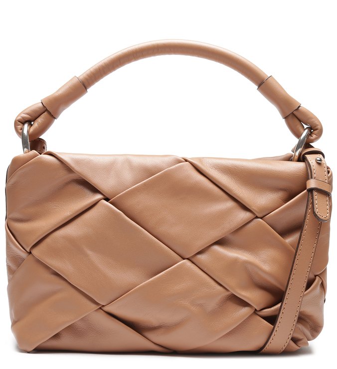 Bolsa Tiracolo Nude Couro Vitória Média Pale Nut