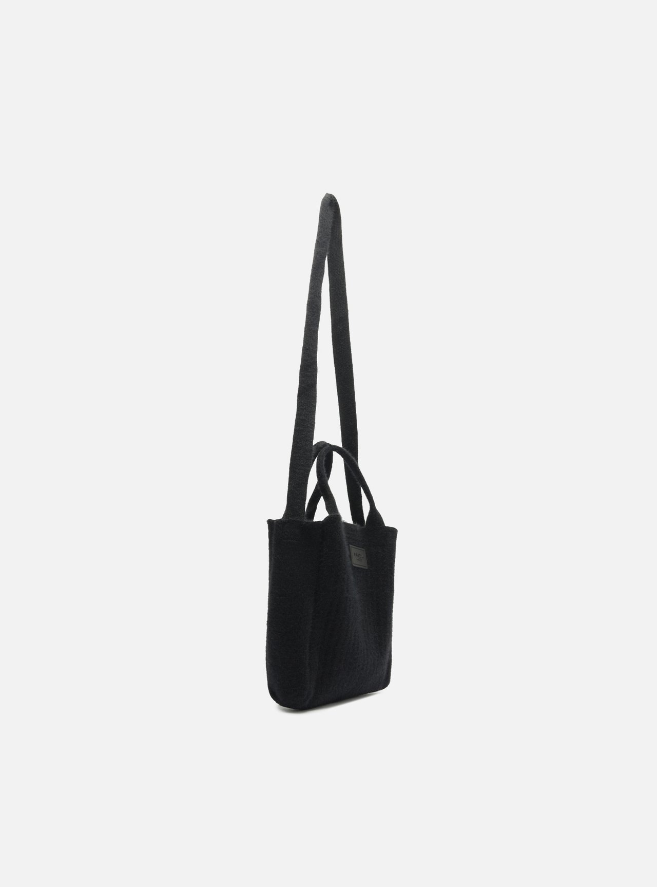 Bolsa Tote Preta Pelo Mônaco Pequena — foto 5