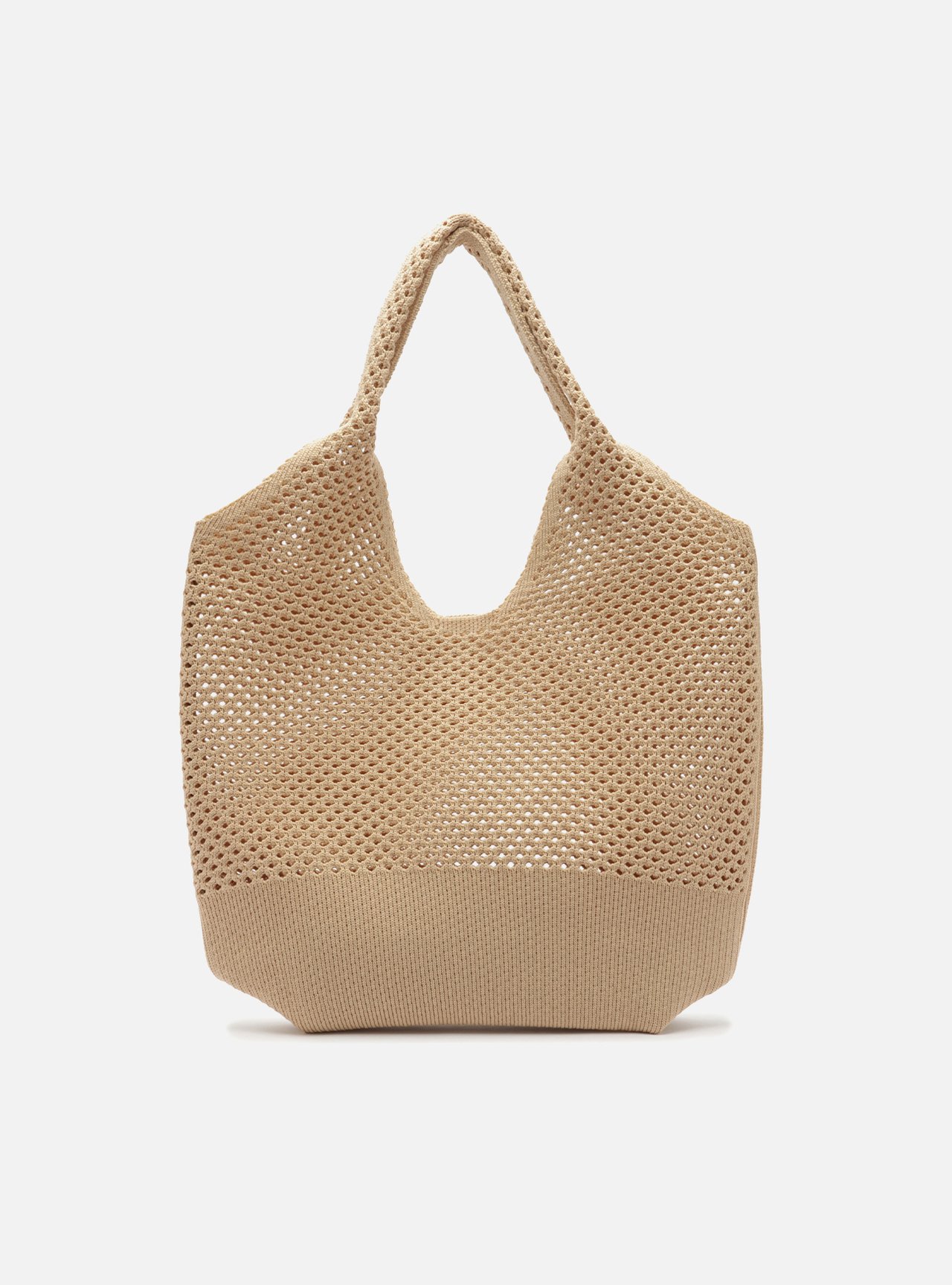 Bolsa Shopping Nude Knit Média Brizza — foto 3