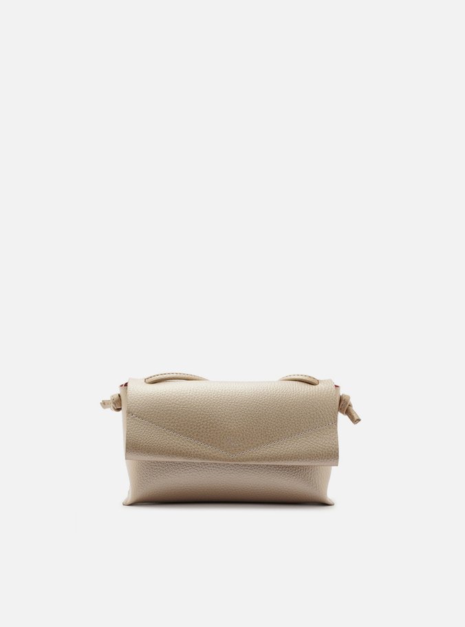 Bolsa Tiracolo Metalizada Pequena Costuras