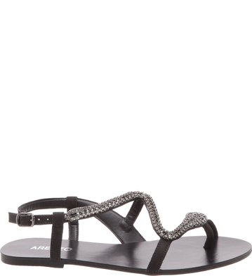 Rasteira Bright Snake Preta
