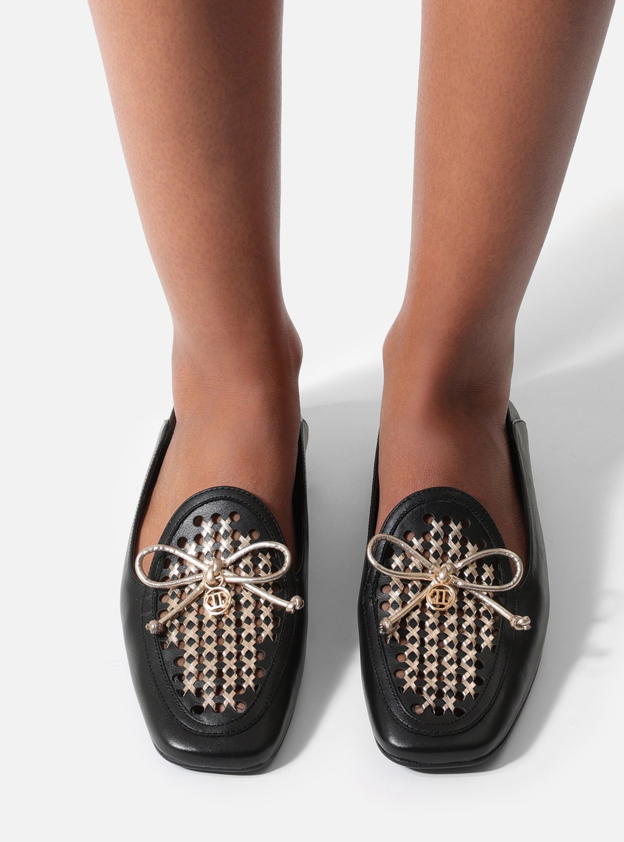 Mocassim Preto Bico Quadrado Tressê — foto 6