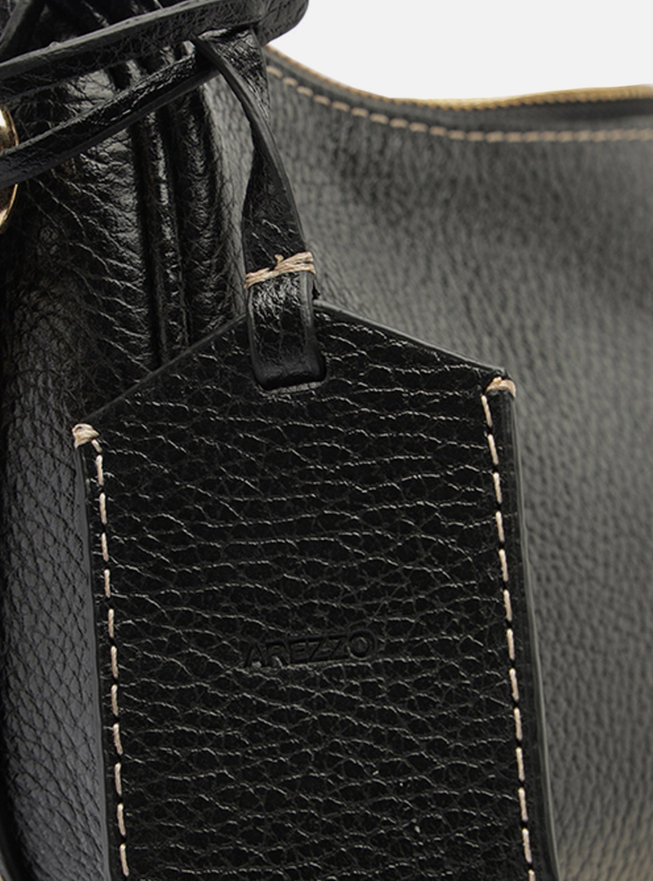 Bolsa Shoulder Preta Couro Pequena Metais — foto 6