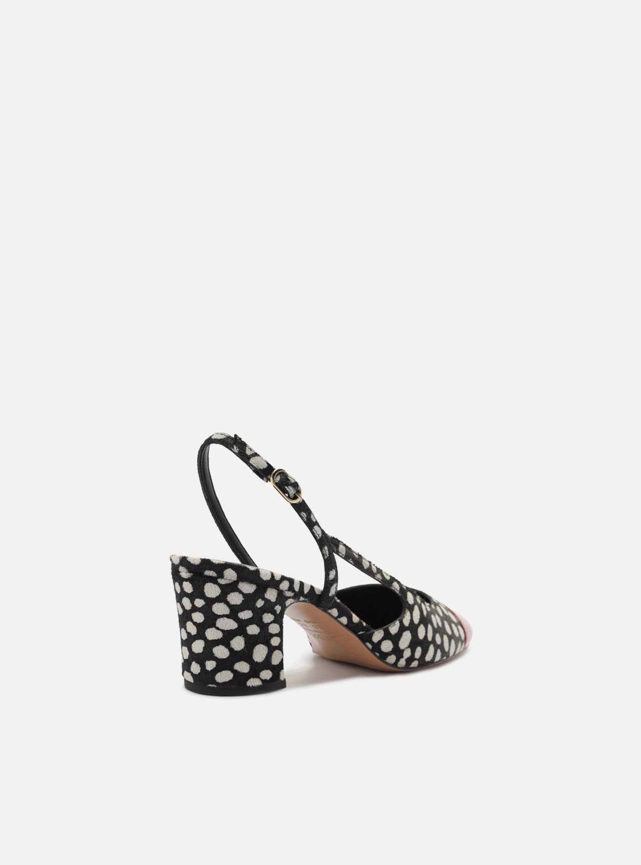 Scarpin Multicolorido Salto Bloco Pelo Slingback — foto 3