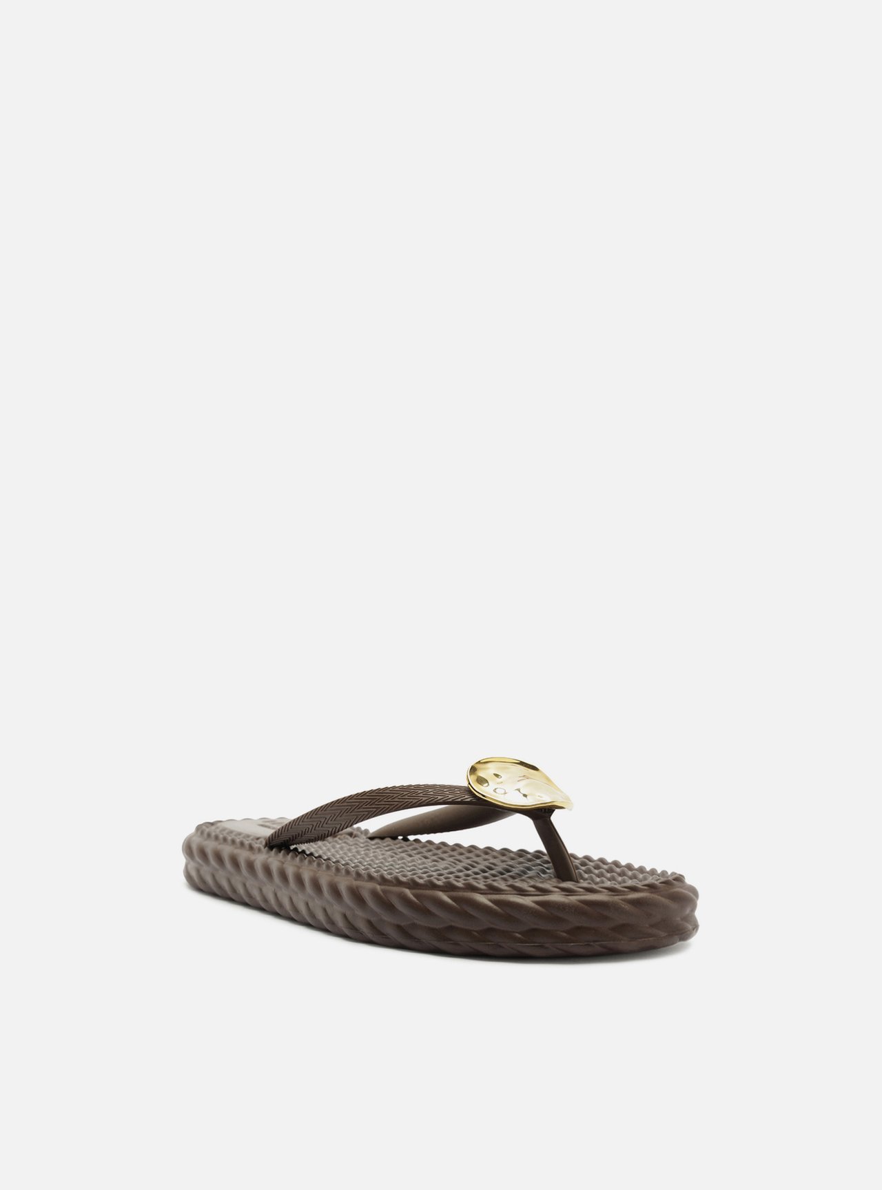 Chinelo de Dedo Marrom Flatform Brizza — foto 2