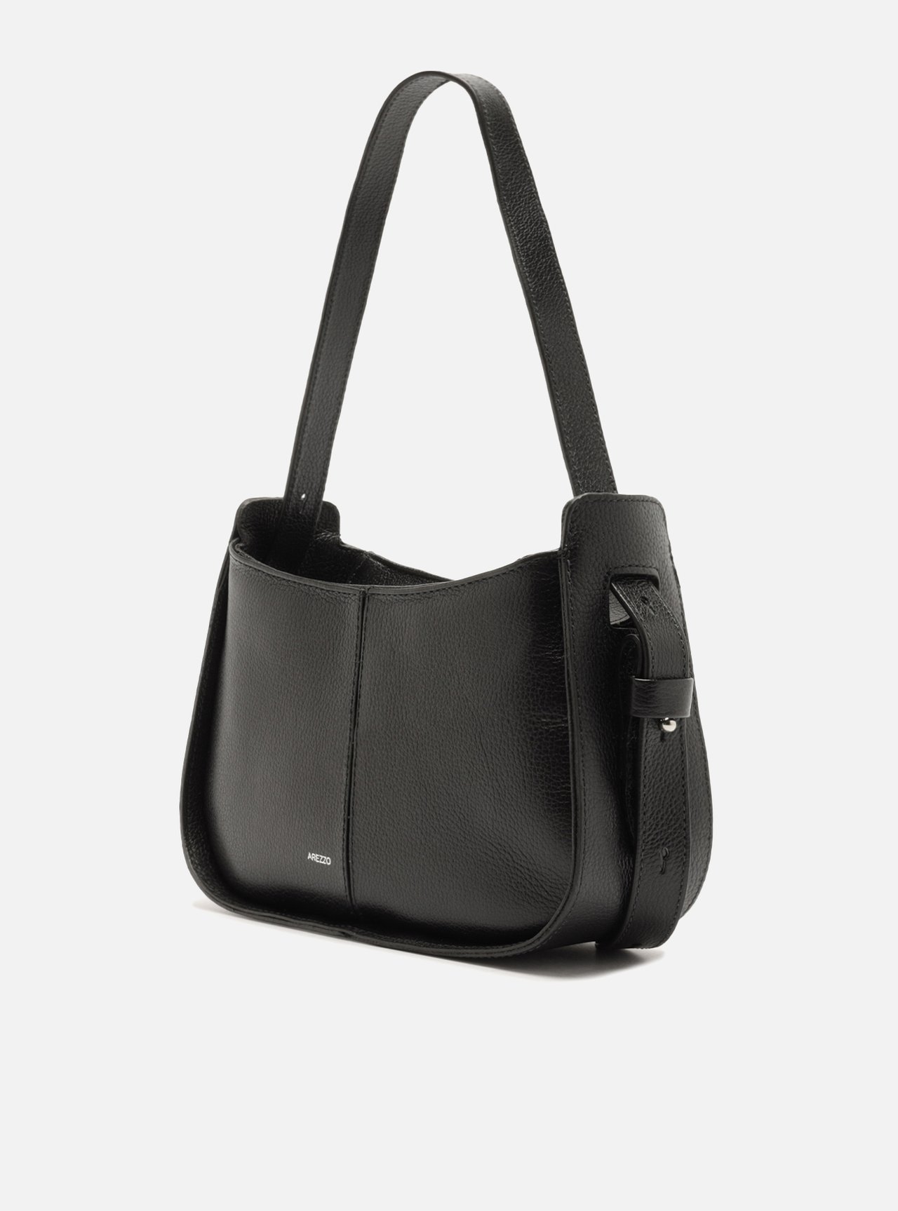 Bolsa Hobo Couro Preta — foto 2