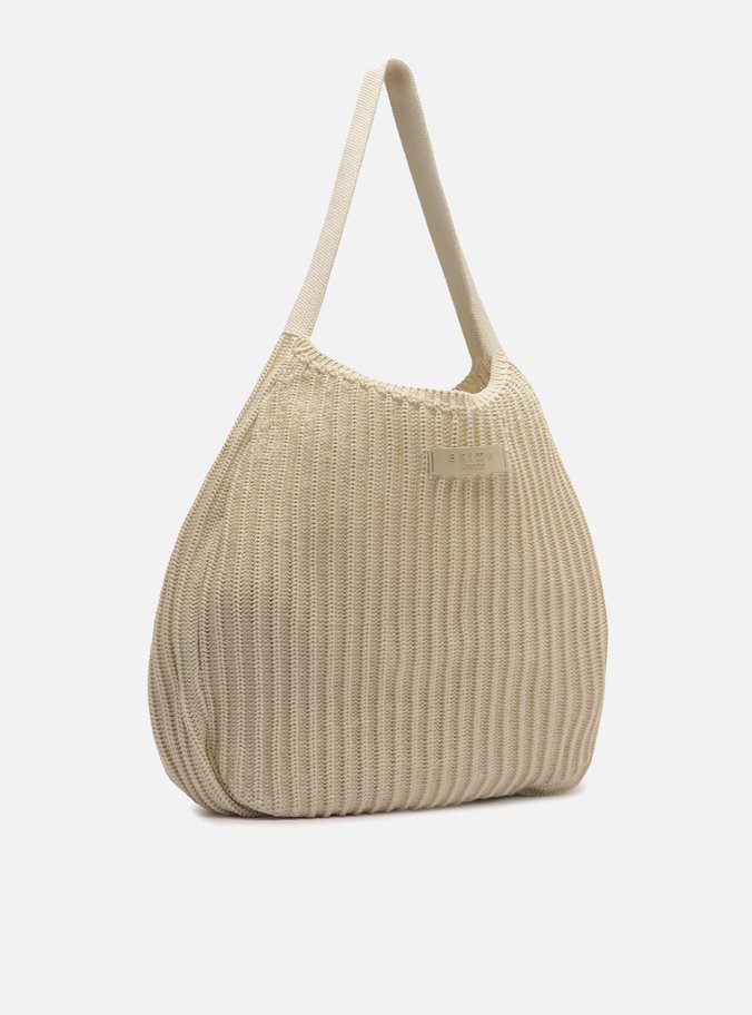 Bolsa Shopping Crochê Off-White Grande Brizza