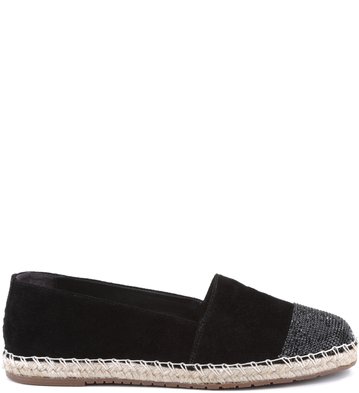 Espadrille Crystal-Toe Preta