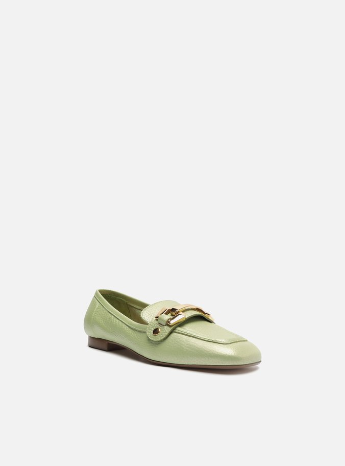 Loafer Verde Couro Bridão Switch com Troca de Bridão