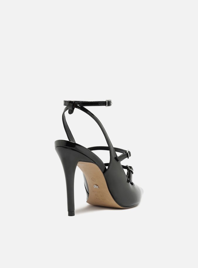 Scarpin Preto Salto Fino Alto