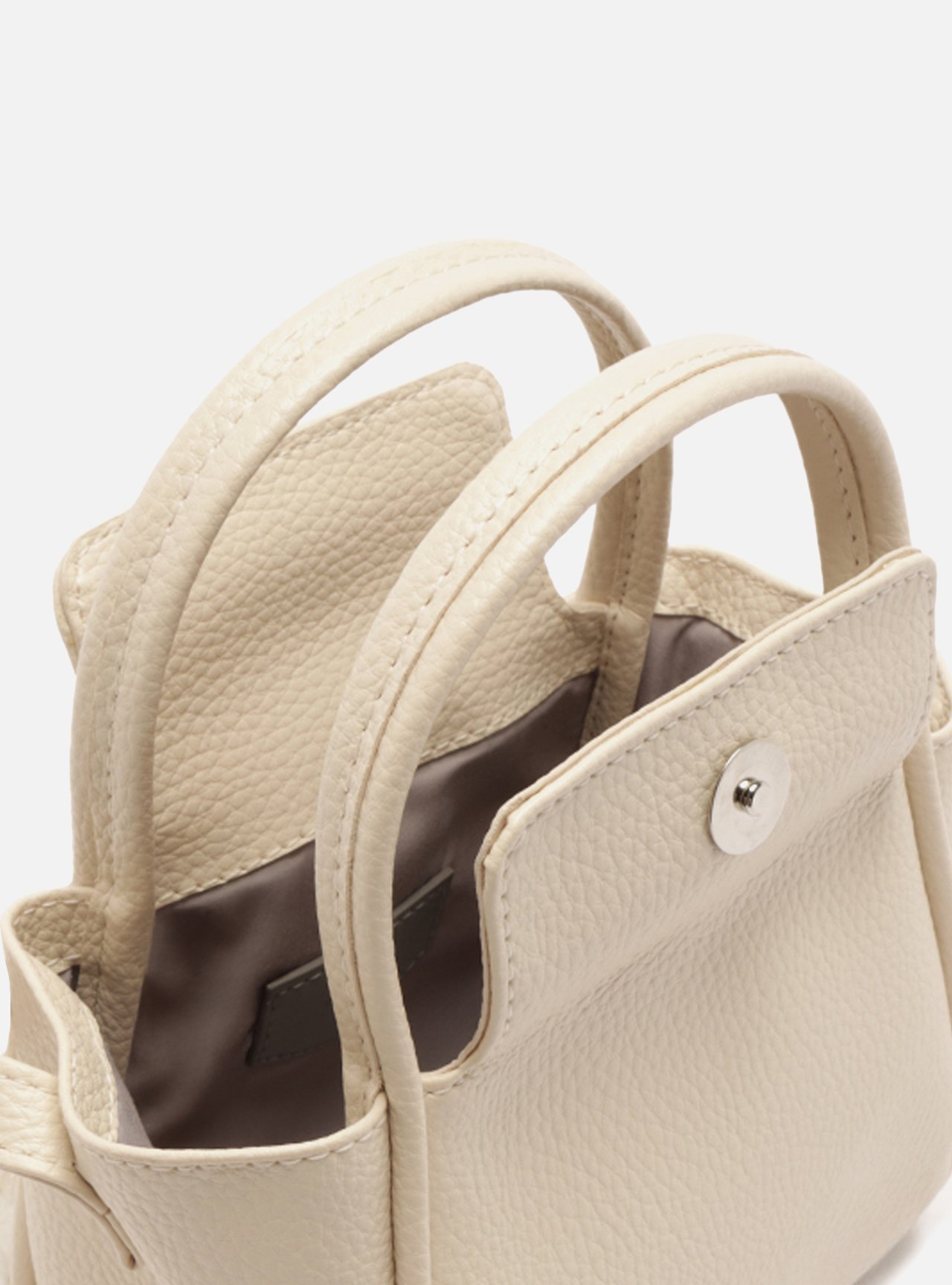 Bolsa Tote Off White Pequena Granulada — foto 4