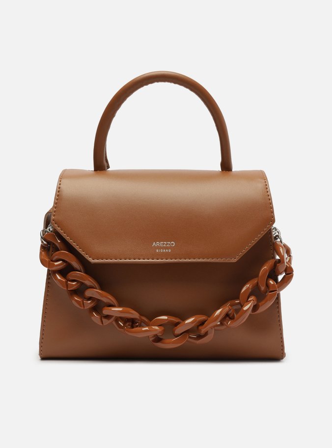 Bolsa Satchel Marrom Iara Média Giorno