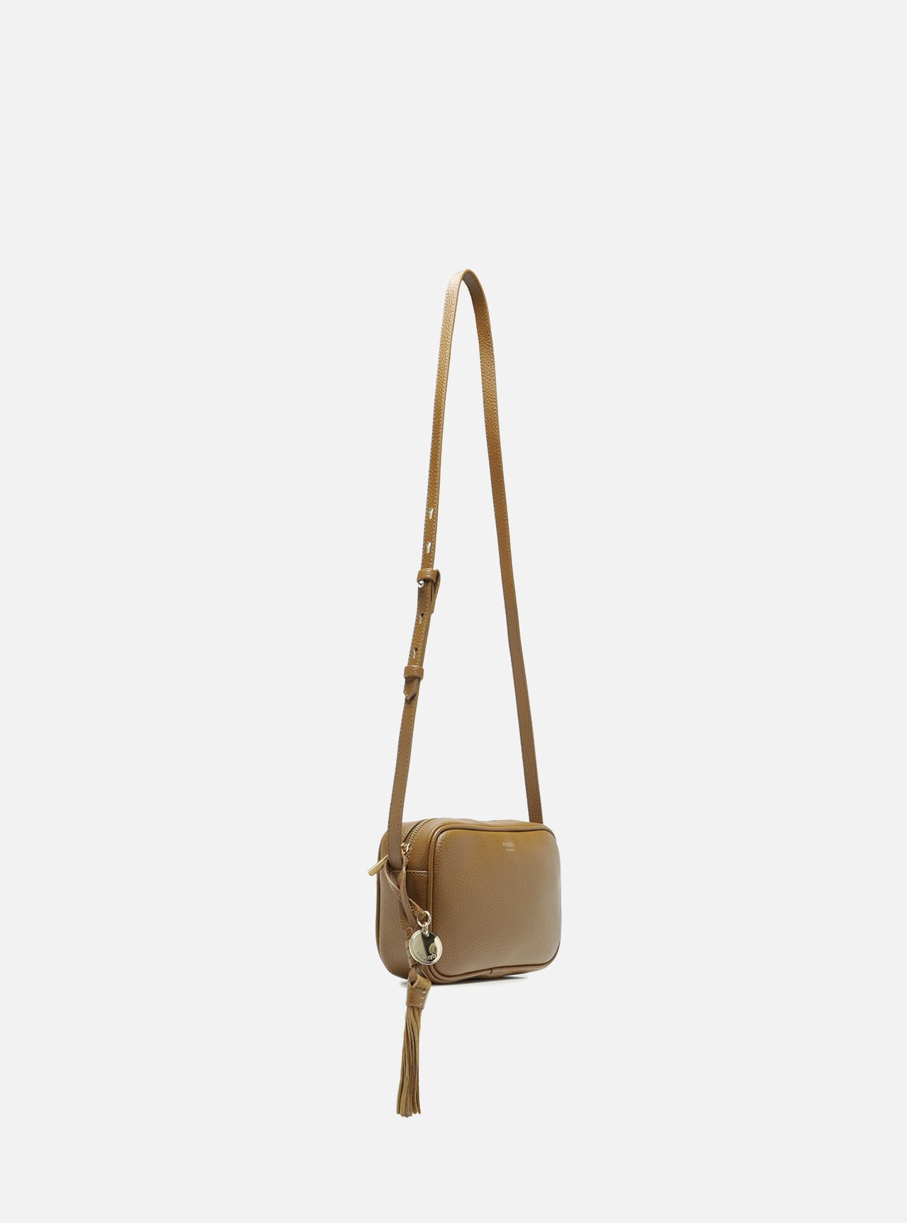 Bolsa Tiracolo Marrom Pequena Charm Barbicacho — foto 5