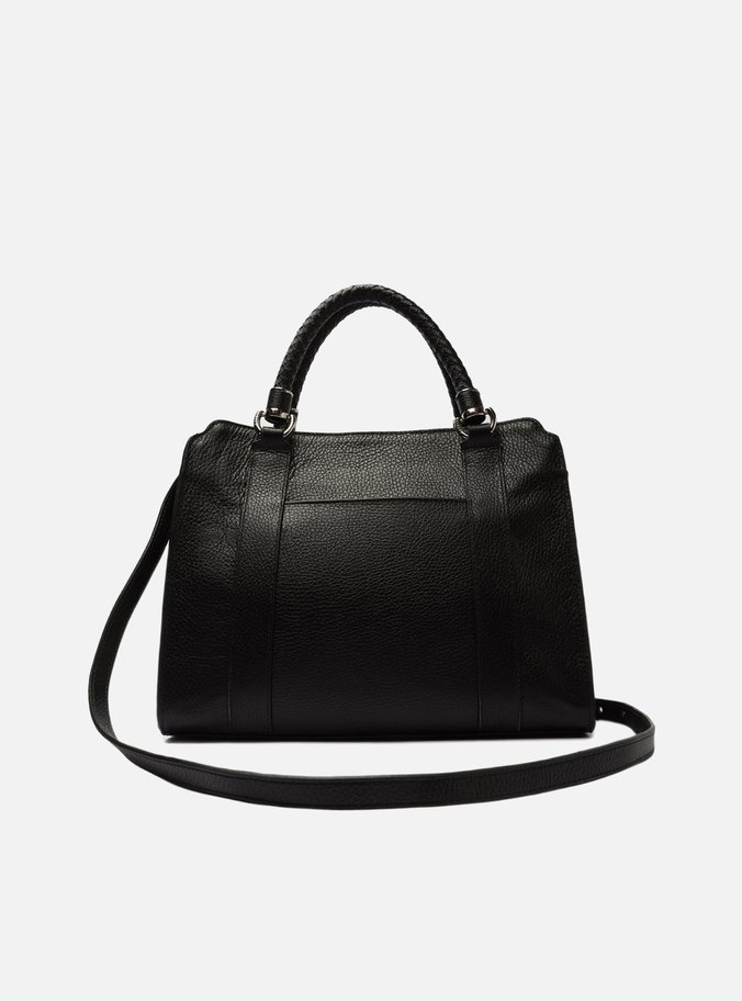 Bolsa Tote Couro Preta Piazza Grande