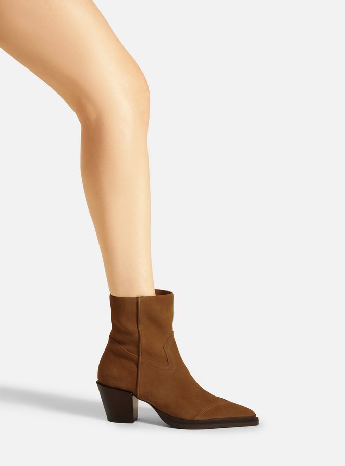 Bota Marrom Acamurçada Cano Curto Western