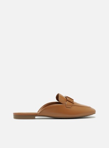 Mule Marrom Couro La Isla